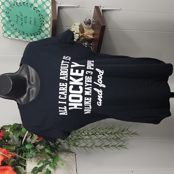 All I care about is Hockey Graphic Tee - Picture 4 of 7